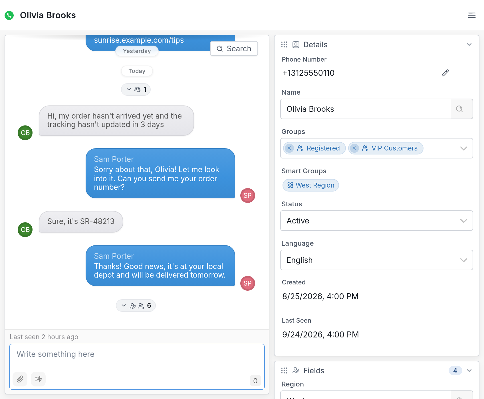 A contact database that adapts to your data.